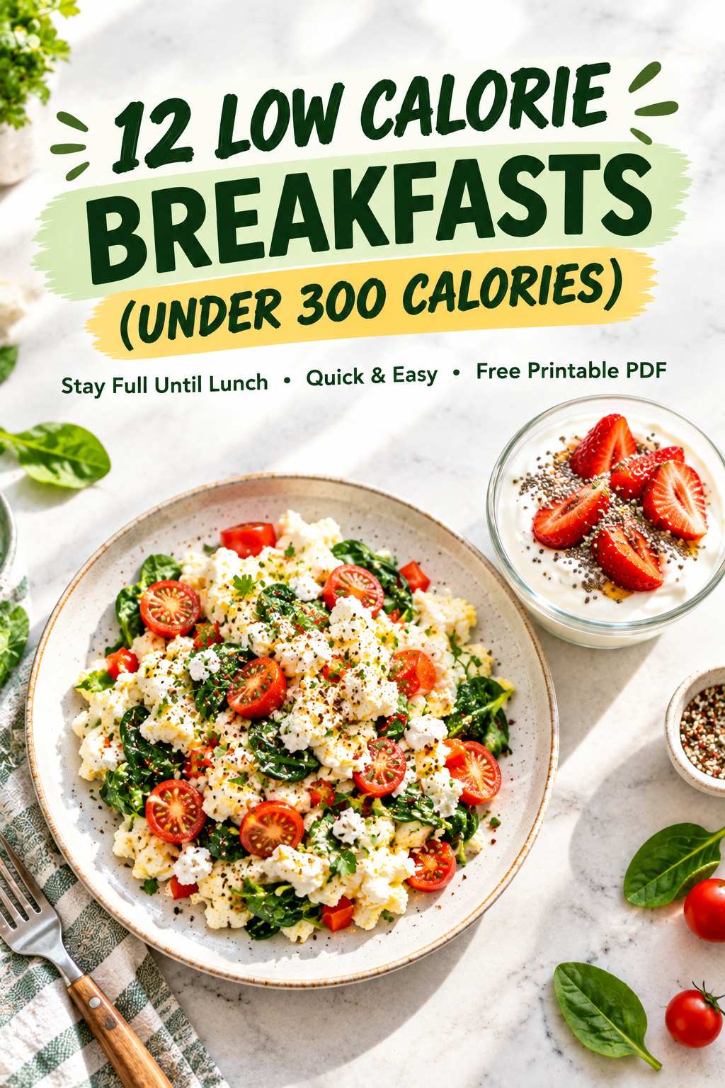 12 LOW CALORIE BREAKFASTS