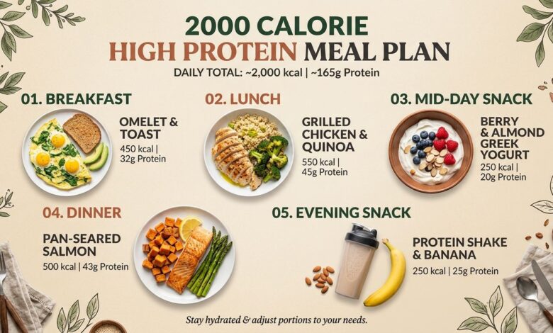 2000 Calorie Meal Plan High Protein